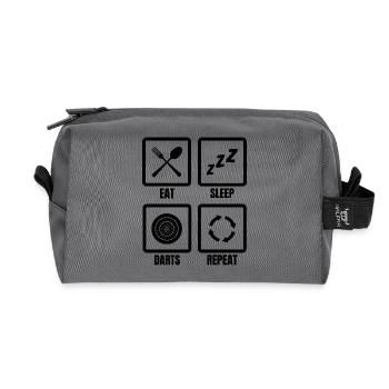 Darts Schedule - Recycled Toiletry Zip Bag - anthracite - Front