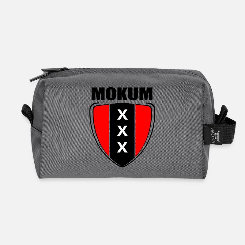 Mokum Badge 2 - Recycled Toiletry Zip Bag - anthracite