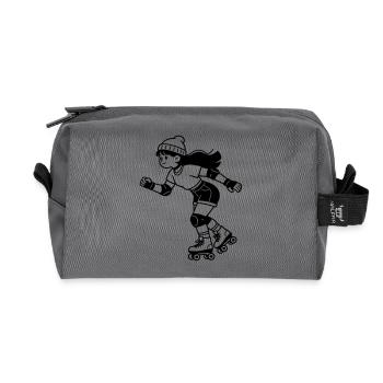 Patins à roulettes - Trousse de toilette en tissu recyclé - anthracite - Devant