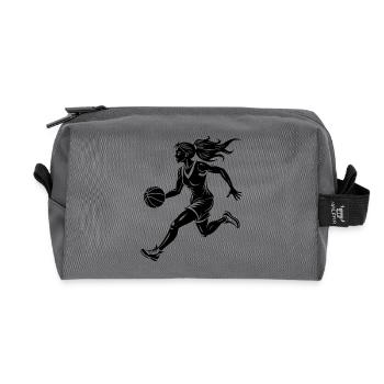 Basketball - Recycelte Kulturtasche - Anthrazit - Vorne