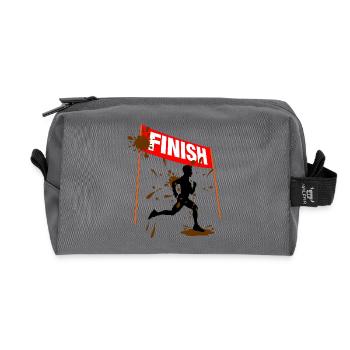 Mud Run Finisher Men - Recycled Toiletry Zip Bag - anthracite - Front