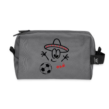 Sombrero Fußball  - Recycelte Kulturtasche - Anthrazit - Vorne