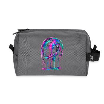 Neon Tropfhelm Kunst - Recycled Toiletry Zip Bag - anthracite - Front