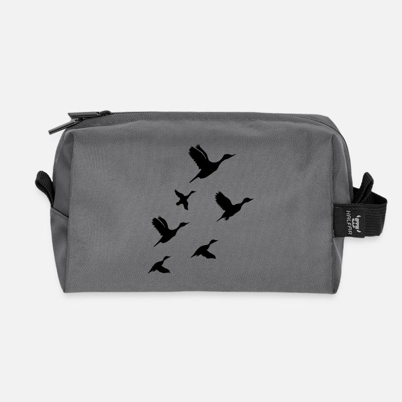 gaggle of geese - Recycelte Kulturtasche - Anthrazit