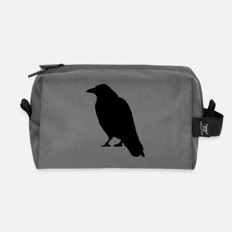 Black Crow Vogel - Recycelte Kulturtasche - Anthrazit