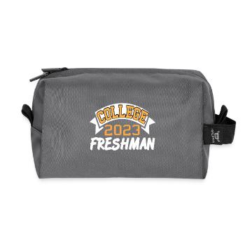 College Freshman Class of 2023 Campus Life - Recycled Toiletry Zip Bag - anthracite - Front