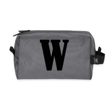 W - Recycled Toiletry Zip Bag - anthracite - Front