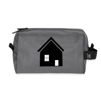 Bauherren Architekt Eigenheim Häuser Immobilie - Recycelte Kulturtasche - Anthrazit - Vorne