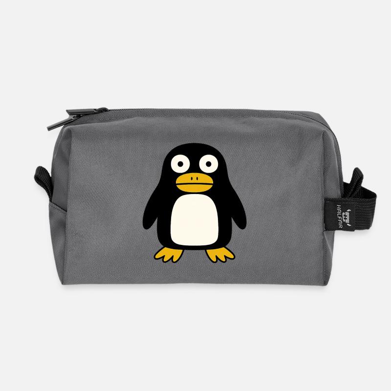 Ugly Penguin - Recycled Toiletry Zip Bag - anthracite