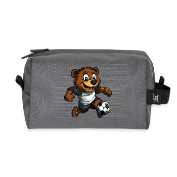 Ours Football / Football Ours - Trousse de toilette en tissu recyclé - anthracite - Devant