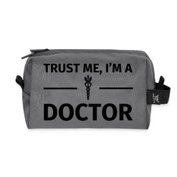 Trust Me I'm a Doctor - Trousse de toilette en tissu recyclé - anthracite - Devant