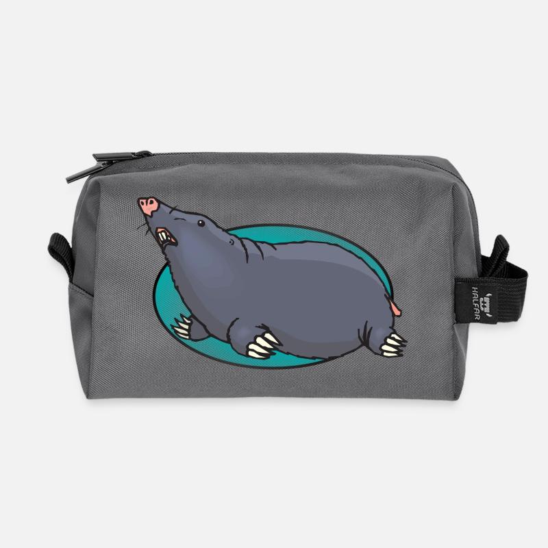 Tier Tiere Maulwurf - Recycelte Kulturtasche - Anthrazit