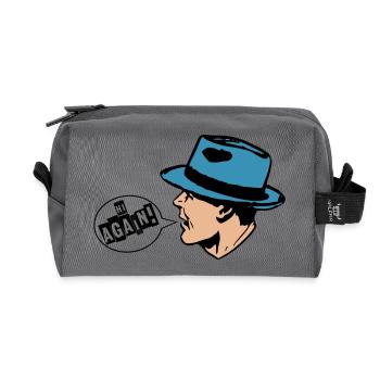 Lennart - Hi Again - Recycled Toiletry Zip Bag - anthracite - Front