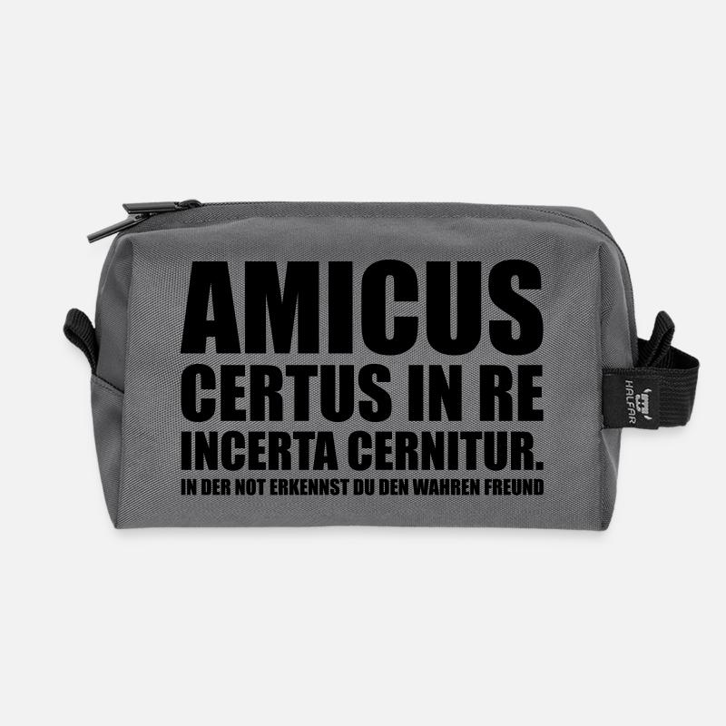 Amicus Certus In Re Incerta Cernitur In - Recycelte Kulturtasche - Anthrazit