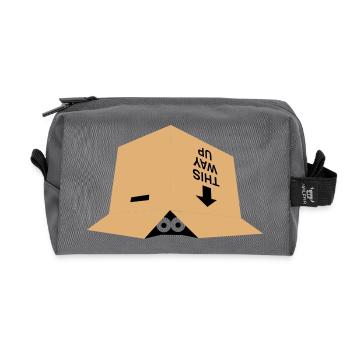 Une boîte déplacer - Trousse de toilette en tissu recyclé - anthracite - Devant