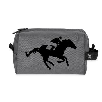 pferd_3 - Trousse de toilette en tissu recyclé - anthracite - Devant