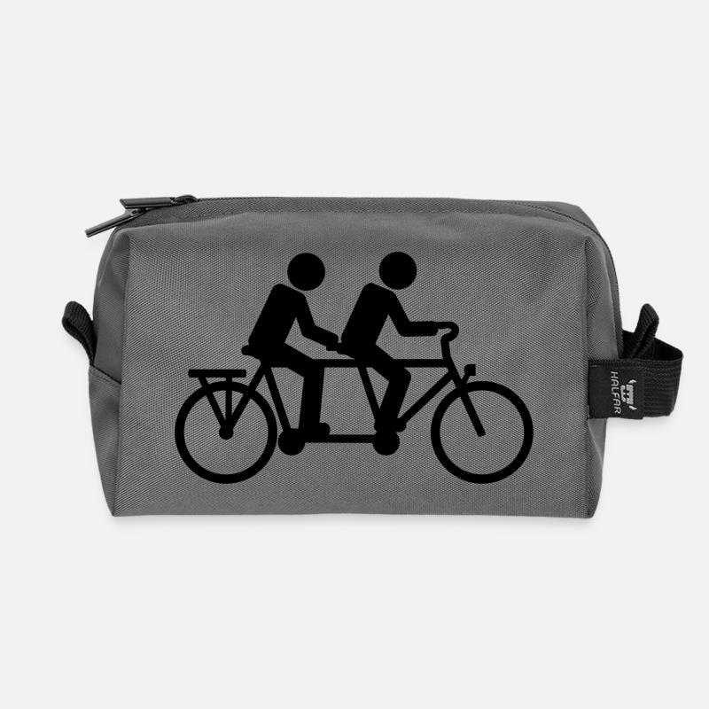 Tandem Fahrrad - Recycelte Kulturtasche - Anthrazit