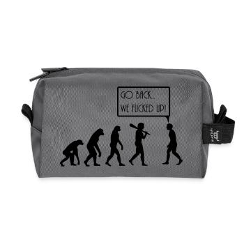 évolution - Trousse de toilette en tissu recyclé - anthracite - Devant