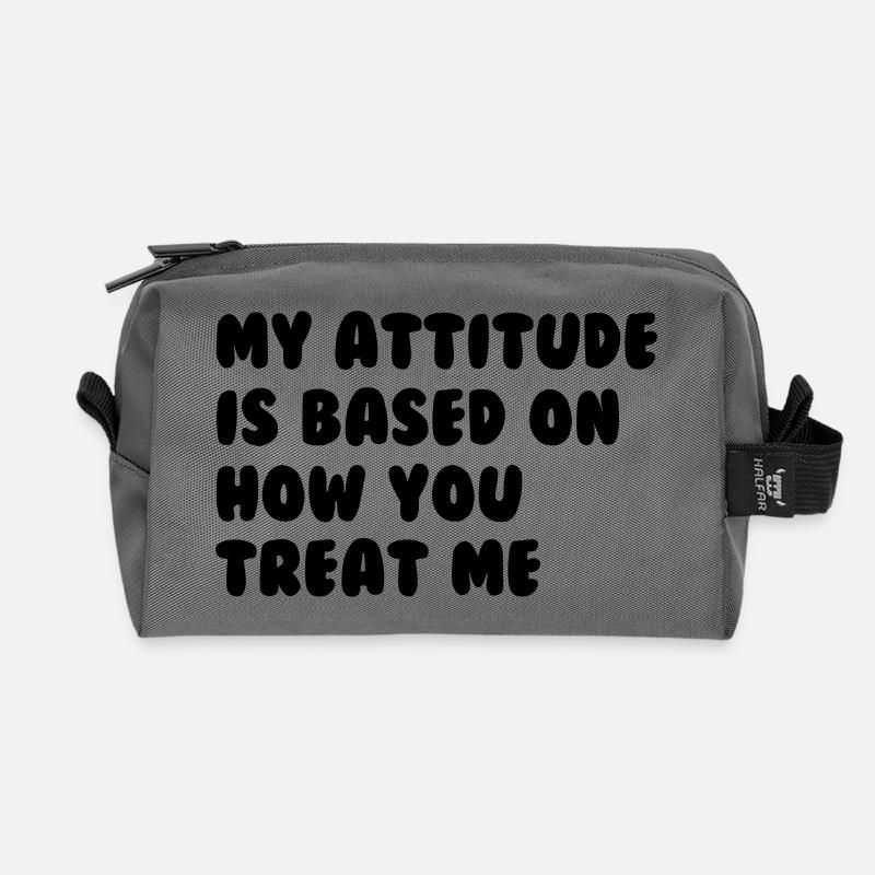 Attitude - Recycled Toiletry Zip Bag - anthracite