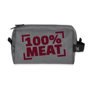 100% Meat - Recycled Toiletry Zip Bag - anthracite - Front