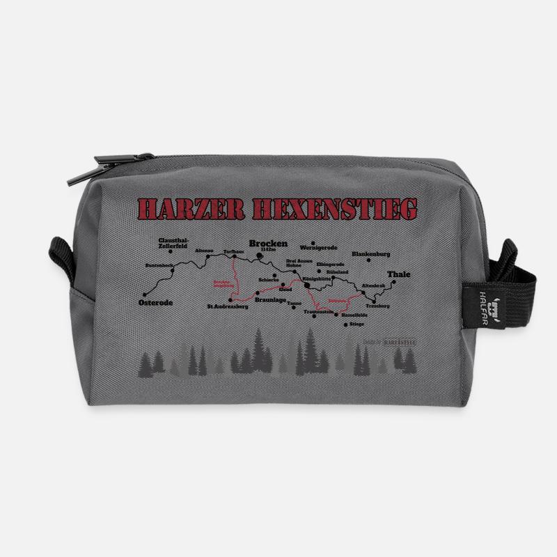 Harzer Hexenstieg - Recycelte Kulturtasche - Anthrazit
