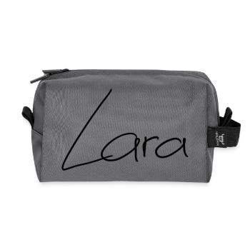 Lara - Recycelte Kulturtasche - Anthrazit - Vorne