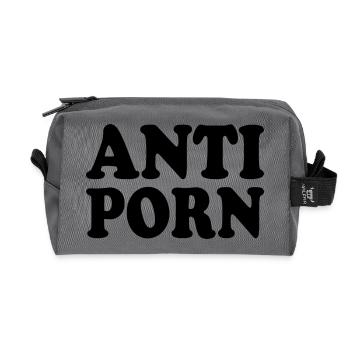 Anti porno - Trousse de toilette en tissu recyclé - anthracite - Devant