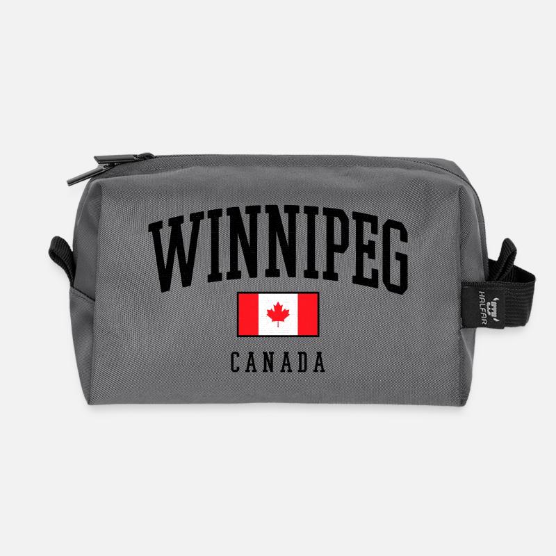 Winnipeg Kanada Flagge – City Design - Recycelte Kulturtasche - Anthrazit