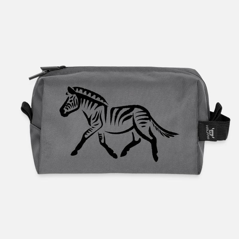 Zebra - Recycled Toiletry Zip Bag - anthracite