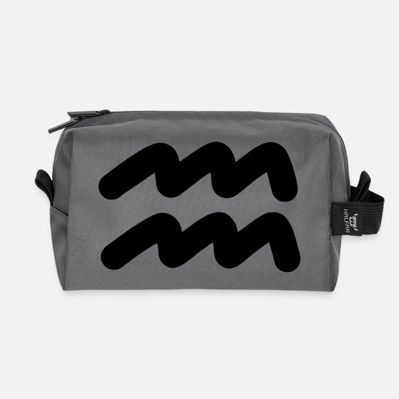 Wassermann Sternzeichen Wassermann - Recycelte Kulturtasche - Anthrazit