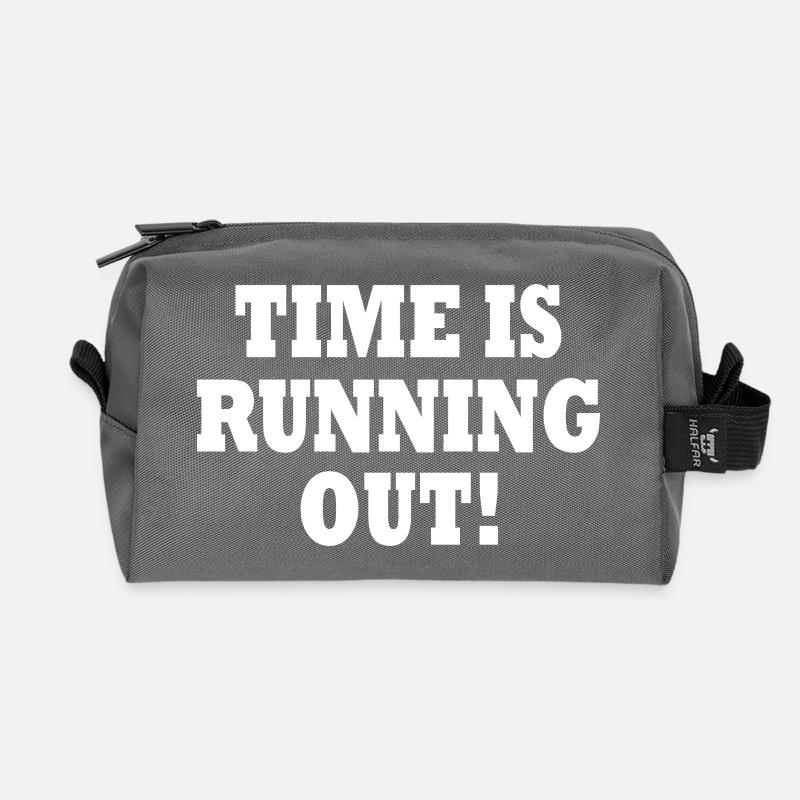 time is running out - Recycelte Kulturtasche - Anthrazit