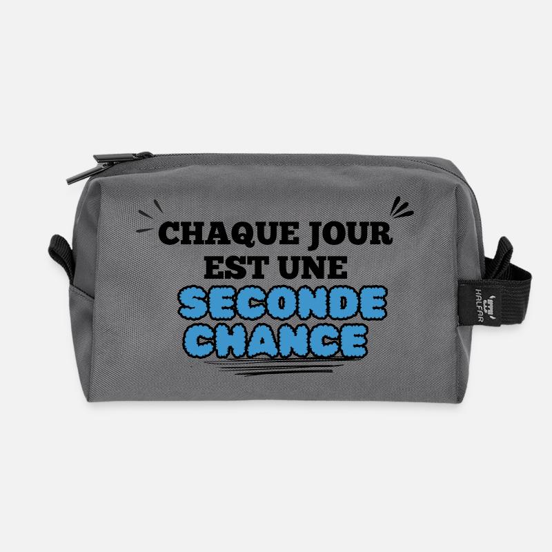 Surtitre Esperance Seconde Chance - Trousse de toilette en tissu recyclé - anthracite