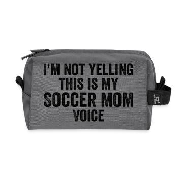 Funny Soccer Mom Voice - Trousse de toilette en tissu recyclé - anthracite - Devant