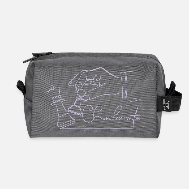 Checkmate!!! - Trousse de toilette en tissu recyclé - anthracite