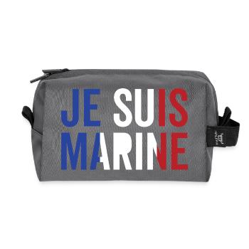 Ich bin Marine - Recycelte Kulturtasche - Anthrazit - Vorne