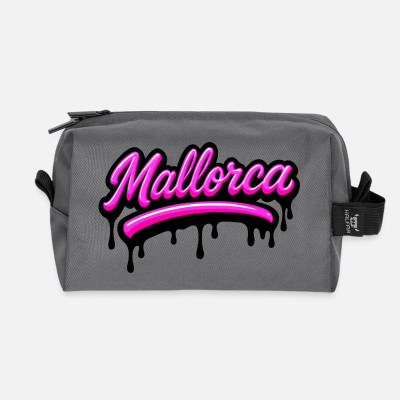 Mallorca Graffiti - Recycelte Kulturtasche - Anthrazit
