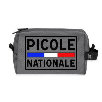 Picole Nationale nouveau design - Trousse de toilette en tissu recyclé - anthracite - Devant
