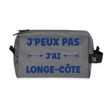 longe rib - Recycled Toiletry Zip Bag - anthracite - Front