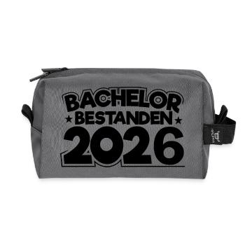 Bachelor 2026 Abschluss Promotion Sponsion - Recycelte Kulturtasche - Anthrazit - Vorne