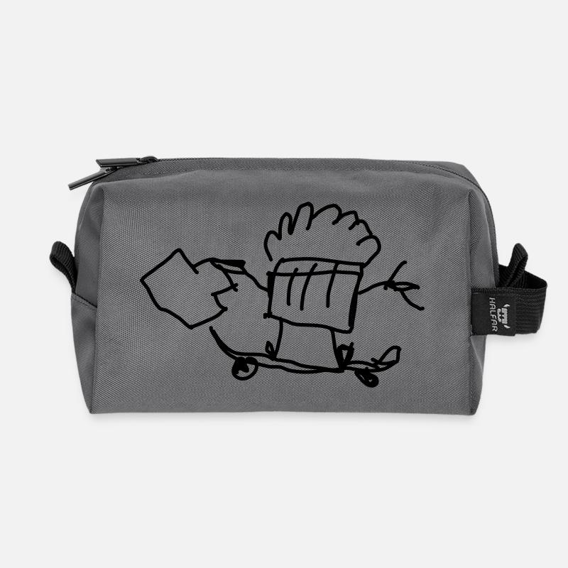 Skating Muffin with Suitcase - Recycelte Kulturtasche - Anthrazit