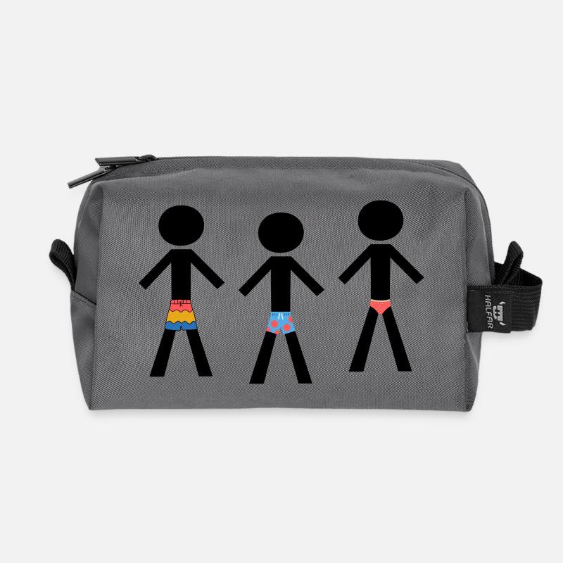 Beach Ready - Drei gut angezogene Männer - Recycelte Kulturtasche - Anthrazit