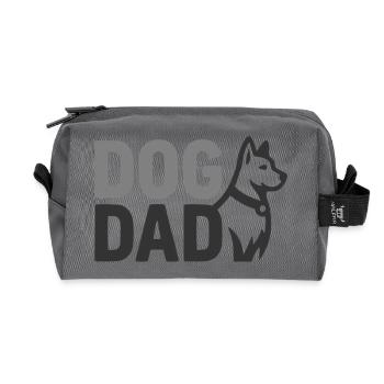 Hundepapar Grafik Dog Dad mit Hundesilhouette - Recycelte Kulturtasche - Anthrazit - Vorne