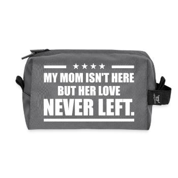 L'Amour de ma Maman : Hommage et Souvenir - Trousse de toilette en tissu recyclé - anthracite - Devant