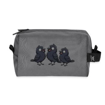 Three Raven Brothers - Recycled Toiletry Zip Bag - anthracite - Front