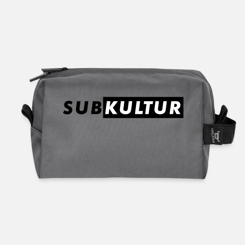 SUBKULTUR S/W - Recycelte Kulturtasche - Anthrazit
