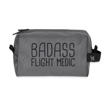 Flight Medic Badass Air Rescue - Recycled Toiletry Zip Bag - anthracite - Front