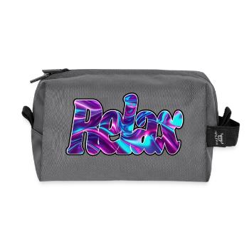 RELAX - Recycelte Kulturtasche - Anthrazit - Vorne