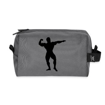 bodybuilder - Recycelte Kulturtasche - Anthrazit - Vorne