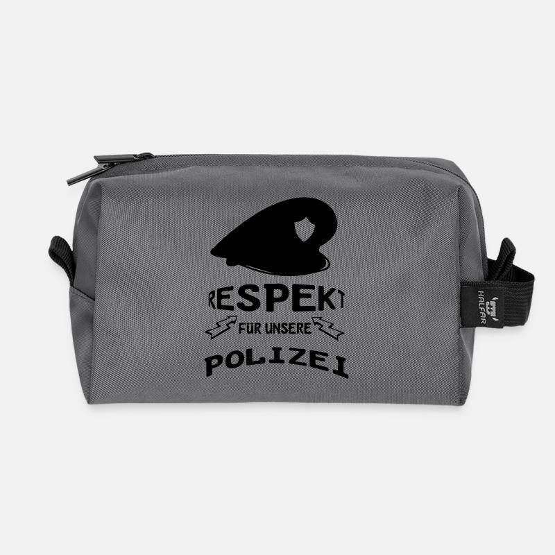 Polizei Respekt Geschenk - Recycelte Kulturtasche - Anthrazit