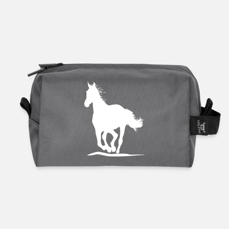 Running Horse - Recycelte Kulturtasche - Anthrazit